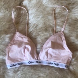 Calvin Klein CK Pink triangle bralette S